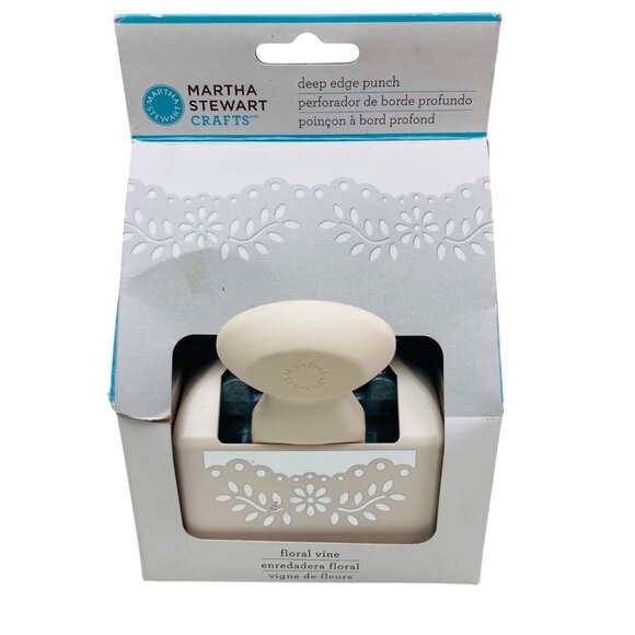 Martha Stewart Paper Punch Floral Vine Eyelet Deep Edge Punch Folding Sides - Picture 1 of 3